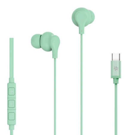 UP1600TYPEC - USB-C Stereo Wired Earphones - Verde