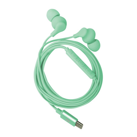 UP1600TYPEC - USB-C Stereo Wired Earphones - Verde