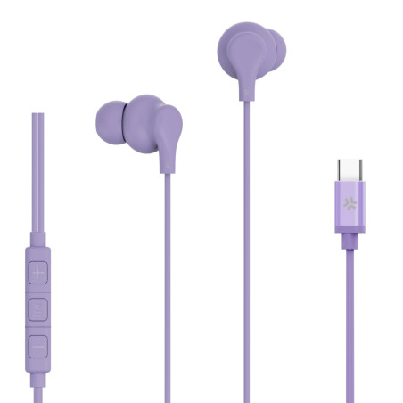 UP1600TYPEC - USB-C Stereo Wired Earphones - Viola