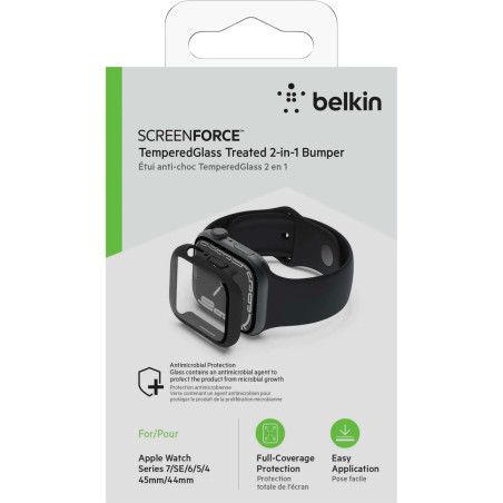 BELKIN Protezione + Paraurti Apple Watch Serie 7/8 45mm (Nero)