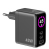 TCSCREEN2C1A45W - 45W GaN Wall Charger with integrated Screen G