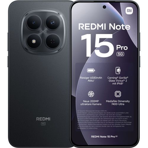 Xiaomi Redmi Note 15 Pro 5G 8+256 Black