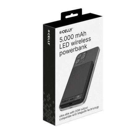MAGPB5000ALU - 15W Wireless Powerbank 5000 mAh LED