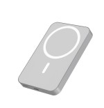 Power bank - 15W Wireless Powerbank 5000 mAh LED - Silver