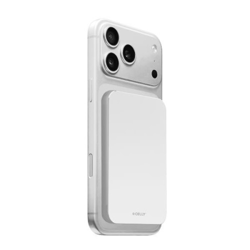Power bank - 15W Wireless Powerbank 5000 mAh LED - Silver