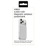 Power bank - 15W Wireless Powerbank 5000 mAh LED - Silver