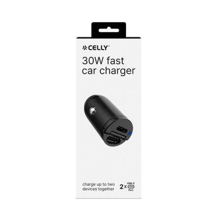 CCMINI2USBC - Caricabatteria da auto con doppia porta USB-C