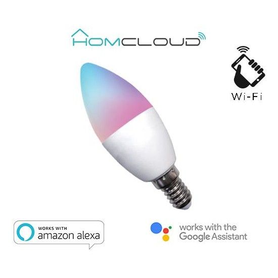 Lampadina Wi-FI RGB + Bianco Caldo E14 Dimmerabile