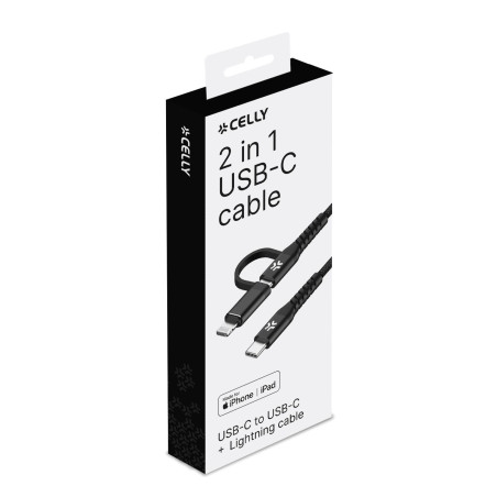 USBC2IN1 - 2IN1 Cable: USB-C & Lightning 100W