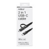 USBC2IN1 - 2IN1 Cable: USB-C & Lightning 100W