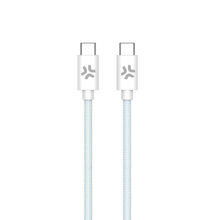 USBCUSBCCOTT - USB-C to USB-C Cotton Braided Cable - Azzurro