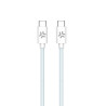USBCUSBCCOTT - USB-C to USB-C Cotton Braided Cable - Azzurro