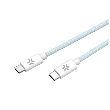 USBCUSBCCOTT - USB-C to USB-C Cotton Braided Cable - Azzurro