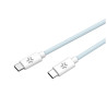 USBCUSBCCOTT - USB-C to USB-C Cotton Braided Cable - Azzurro