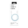 USBCUSBCCOTT - USB-C to USB-C Cotton Braided Cable - Azzurro